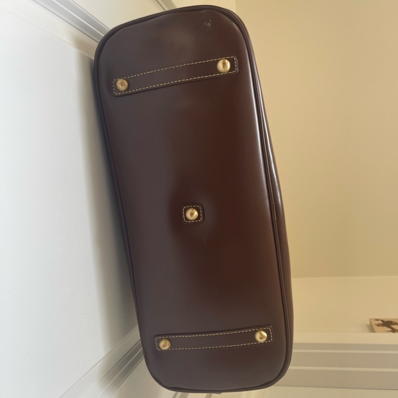 HUGE Woven Straw and Brown Leather Tote Bag with a vintage feel - Picture 2 of 7